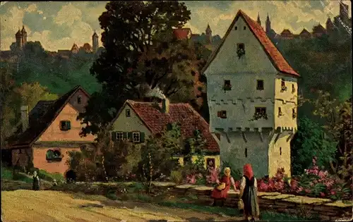 Künstler Ak Zeltner, Philipp, Rothenburg o.T., Topplerschlösschen, Degi Nr. 415