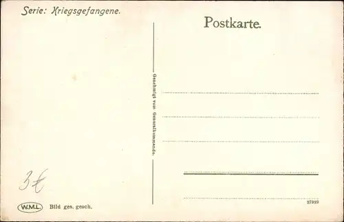 Ak Kriegsgefangene Franzosen 1914, Etwas Feuer Kamerad, I WK