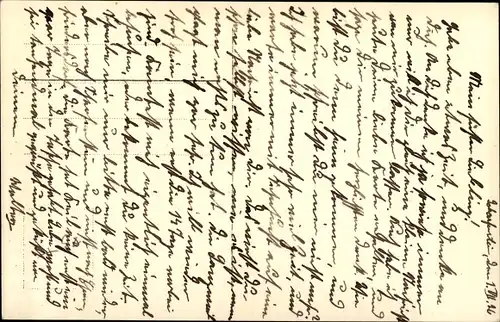 Künstler Ak Junge schreibt einen Brief, Tinte