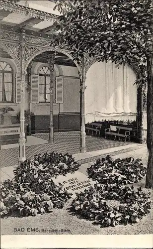Ak Bad Ems an der Lahn, Benedetti Stein