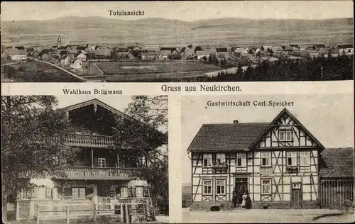 Ak Neukirchen am Knüll Hessen, Gastwirtschaft, Totalansicht, Waldhaus Brügmann