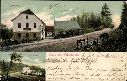 Ak Vollradisroda Döbritschen in Thüringen, Gasthaus, Forsthaus