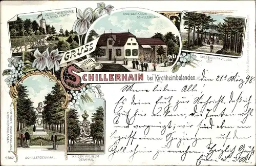 Litho Schillerhain Kirchheimbolanden im Donnersbergkreis, Restauration, Aussichtstürme