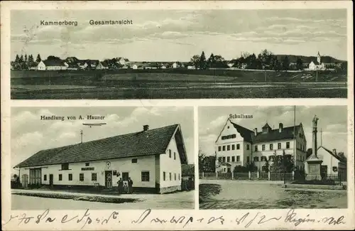 Ak Kammerberg Fahrenzhausen Oberbayern, Handlung, Schulhaus, Totalansicht
