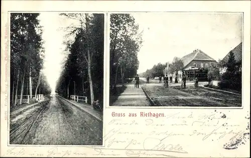 Ak Riethagen Hodenhagen in Niedersachsen, Ortsansichten