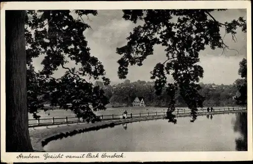 Ak Arnhem Gelderland Niederlande, Gezicht vanuit Park Sonsbeek