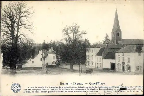 Ak Braine le Chateau Wallonisch Brabant, Großer Platz