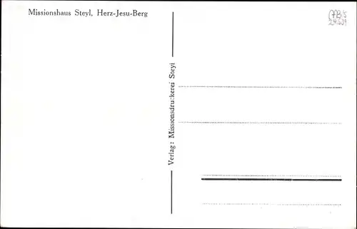 Ak Steyl Venlo Limburg Niederlande, Missionshaus, Herz Jesu Berg