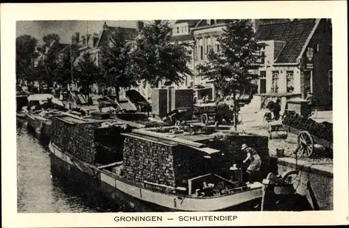 Ak Groningen Niederlande, Schuitendiep