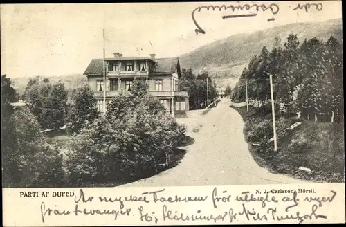 Ak Dufed Schweden, Straßenpartie