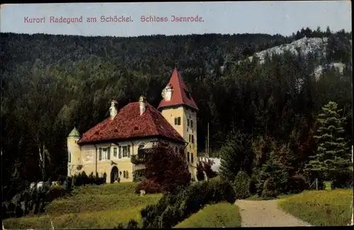 Ak Sankt Radegund bei Graz Steiermark, Schloss Isenrode, Schöckel