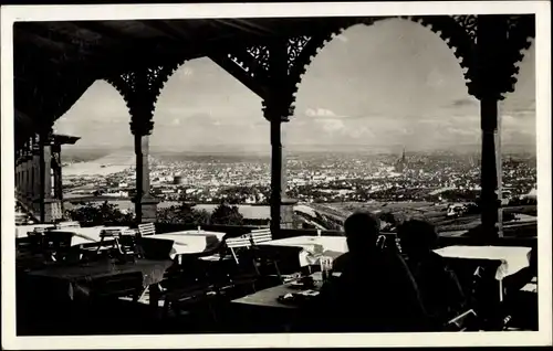 Ak Wien 19 Döbling, Blick vom Kahlenberg, Terrasse