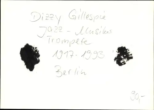 Foto Jazz Club Berlin 50er Jahre, Dizzy Gillespie (1917-1993), Trompete