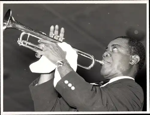 Foto Jazz Club Berlin 50er Jahre, Louis Daniel „Satchmo“ Armstrong, Trompete