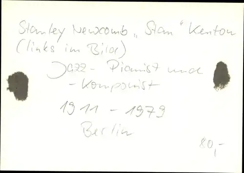 Foto Jazz Club Berlin 50er Jahre, Stanley Newcomb „Stan“ Kenton