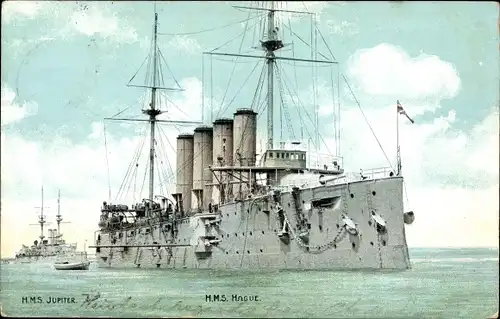 Ak Britisches Kriegsschiff, HMS Hague, HMS Jupiter