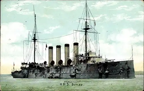 Ak Britisches Kriegsschiff, HMS Sutlez