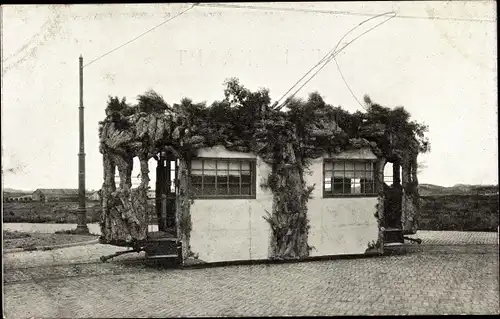 Ak Scheveningen Den Haag Südholland, De Grot, geschmückte Straßenbahn