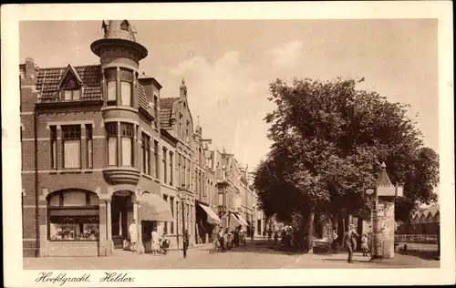 Ak Den Helder Nordholland Niederlande, Hoofdgracht, Litfaßsäule