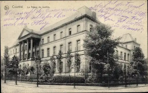 Ak Kortrijk Courtrai Westflandern, La Palais de Justice