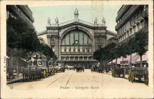 Ak Paris X Gare du Nord