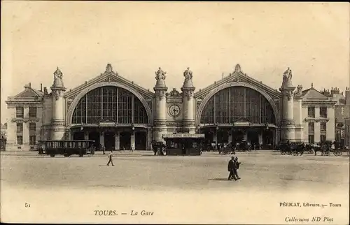 Ak Tours Indre et Loire, La Gare