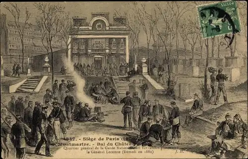 Ak Paris XVIII Montmartre, Siege de Paris 1870, Militärlager
