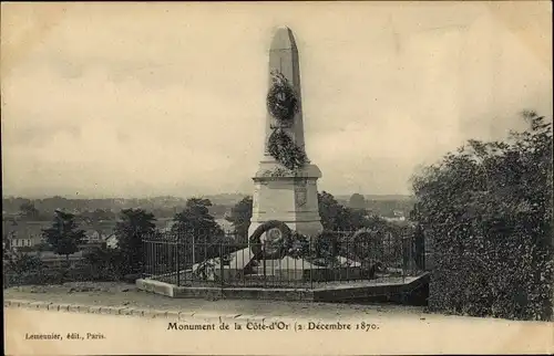 Ak Monument de la Cote-d'Or, Denkmal