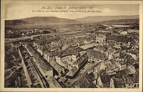 Ak Belfort Beffert Beffort Territoire de Belfort, Siege 1870-81, La Ville et son enceinte fortifiee