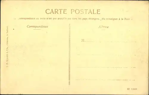 Ak Belfort Beffert Beffort Territoire de Belfort, Siege 1870-71, Belfort bombarde, zerstörte Gebäude