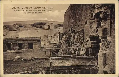 Ak Belfort Beffert Beffort Territoire de Belfort, Siege 1870-71, 2e porte du Chateau