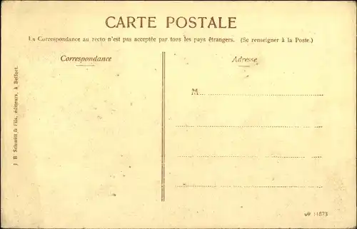 Ak Belfort Beffert Beffort Territoire de Belfort, Siege 1870-71, Fortifications du Chateau, Festung