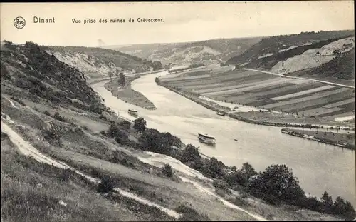 Ak Dinant Wallonien Namur, Vue prise des ruines de Crevecoeur