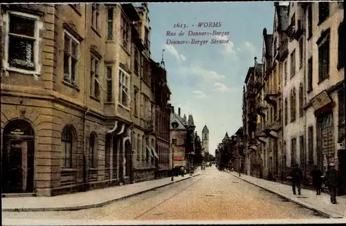 Ak Worms am Rhein, Donners-Berger-Strasse