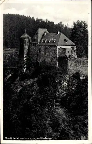 Ak Monschau Montjoie in der Eifel, Jugendherberge, Burg, Mauer