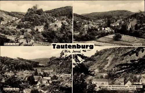 Ak Tautenburg in Thüringen, Burgblick, Betriebsferienlager Philipp Müller, Teilansicht