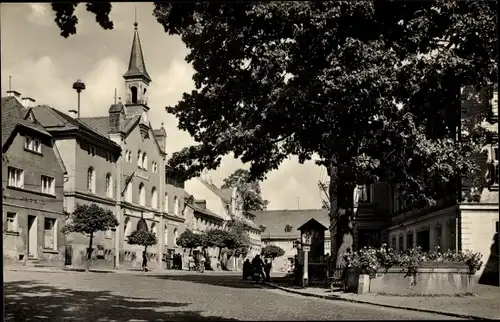 Ak Gefell im Vogtland, Markt mit Rathaus