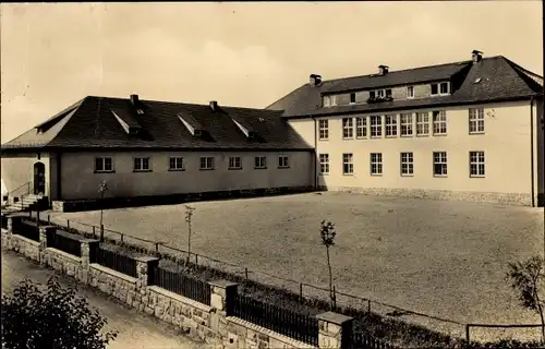 Ak Mohlsdorf Teichwolframsdorf Thüringen, Schule, Außenansicht