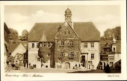 Ak Rastenberg in Thüringen, Rathaus, Außenansicht, Ratskeller