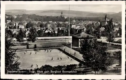 Ak Sondershausen im Kyffhäuserkreis Thüringen, Blick vom Bergbad Sonnenblick, Panorama