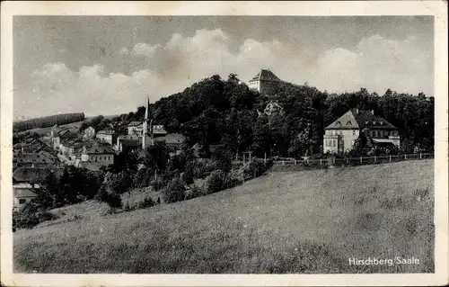 Ak Hirschberg an der Saale, Panorama, Kirchturm