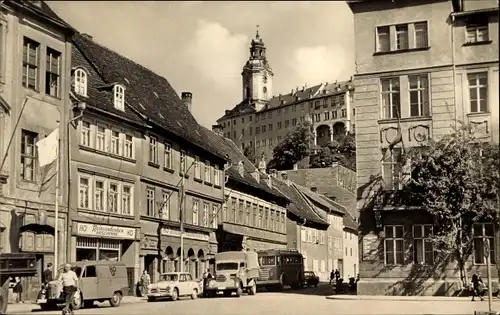 Ak Rudolstadt in Thüringen, Heidecksburg vom Markt aus gesehen