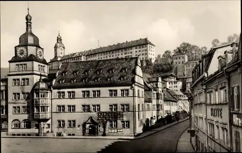 Ak Rudolstadt in Thüringen, Rathaus und Schloss Heidecksburg