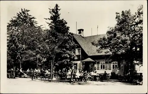 Ak Leubnitz Werdau in Sachsen, Gaststätte Waidmannsruhe, Bildhaus