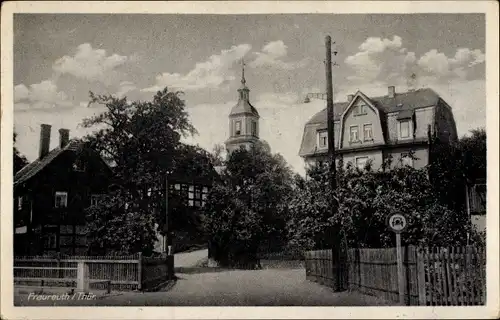 Ak Fraureuth Sachsen, Ortsansicht, Kirchturm