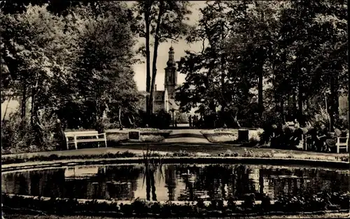 Ak Meuselwitz in Thüringen, Leninpark, Teich