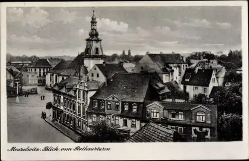 Ak Meuselwitz in Thüringen, Blick vom Rathausturm