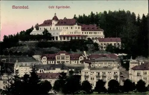 Ak Mariánské Lázně Marienbad Reg. Karlsbad, Café Egerländer