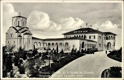 Ak Belgrad Serbien, Dedigné, Königlicher Palast