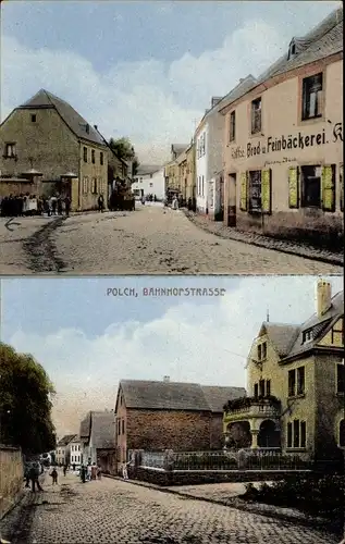 Ak Polch Rheinland Pfalz, Feinbäckerei, Bahnhofstraße